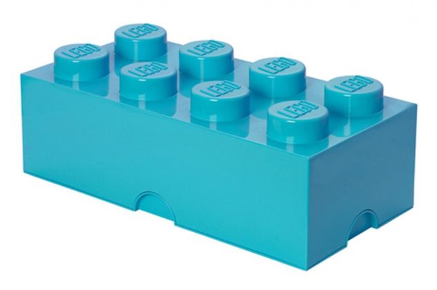 LEGO Rangement 40041743 Brique de rangement bleu azur 8 Plots
