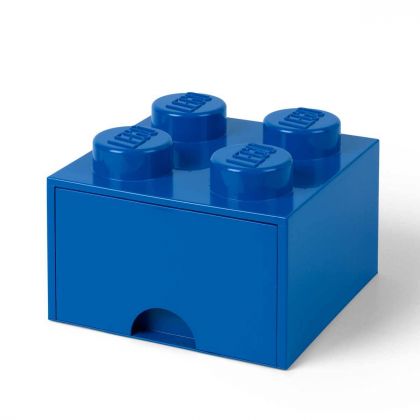 LEGO Rangements 40051731 Brique de rangement empilable avec tiroir 4 plots LEGO bleu