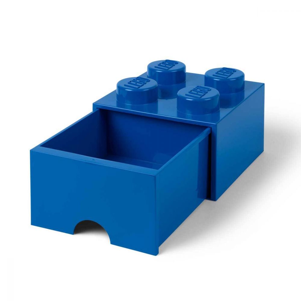 LEGO Rangement 40051731 pas cher, Brique de rangement empilable avec tiroir 4 plots LEGO bleu
