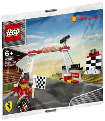 LEGO Objets divers 40194 Shell V-Power & Ferrari - Finish Line & Podium (Polybag)