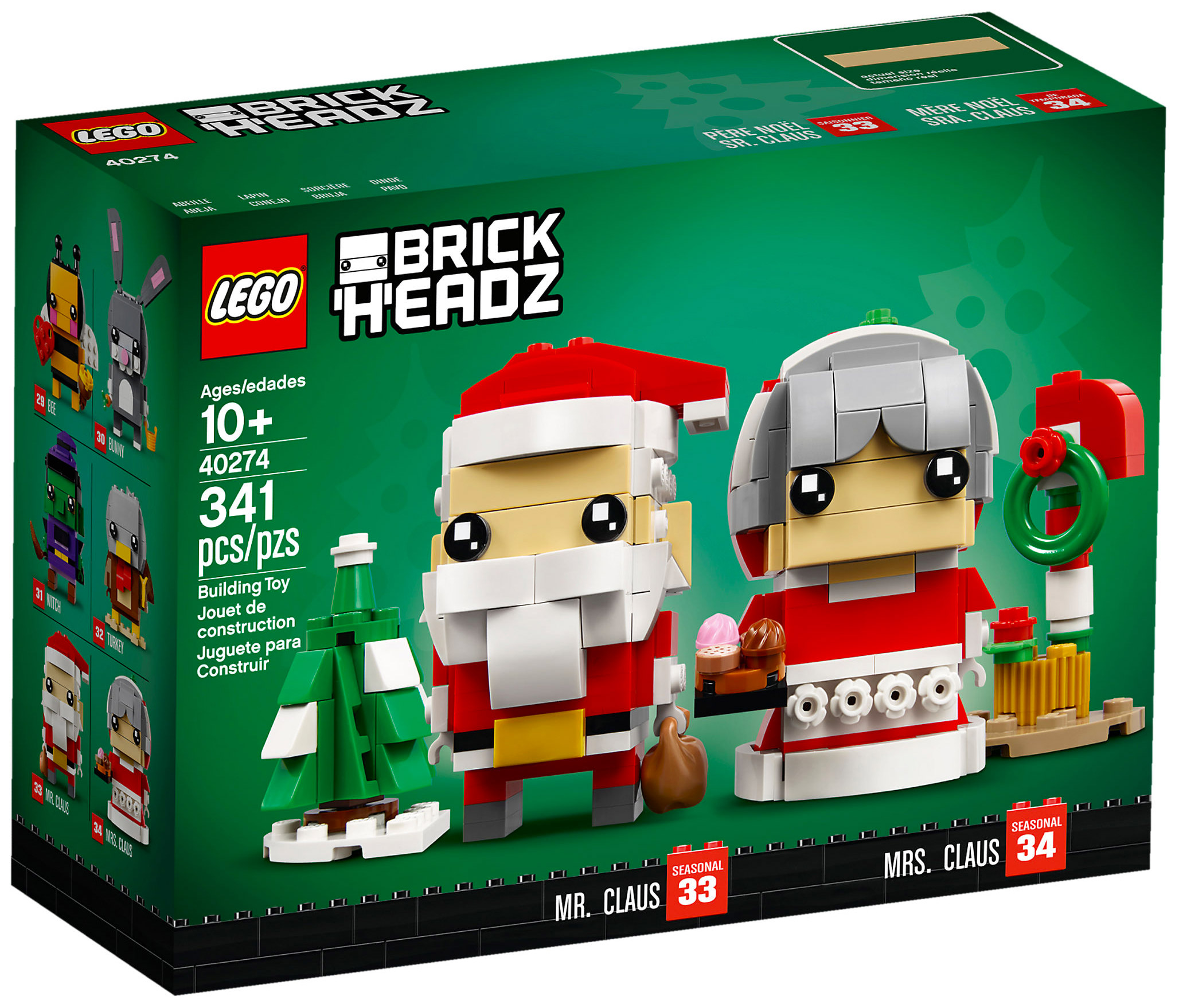 LEGO BrickHeadz 40274 pas cher, Le père et la mère Noël