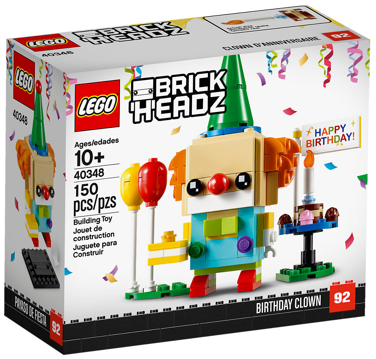 Clown Pour Anniversaire à Domicile Pas Cher LEGO BrickHeadz 40348 pas cher, Clown d'anniversaire