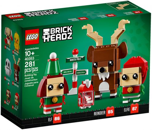 LEGO BrickHeadz 40353 Renne, Elfe et Elfie