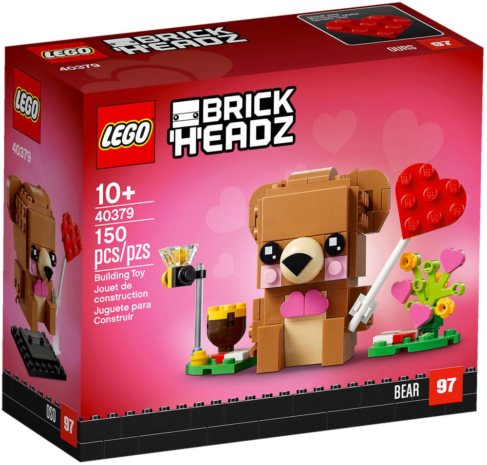LEGO BrickHeadz 40379 pas cher, L'ours de la Saint-Valentin