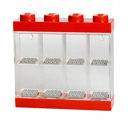 LEGO Rangement 40650001 Vitrine pour 8 figurines Rouge et transparent