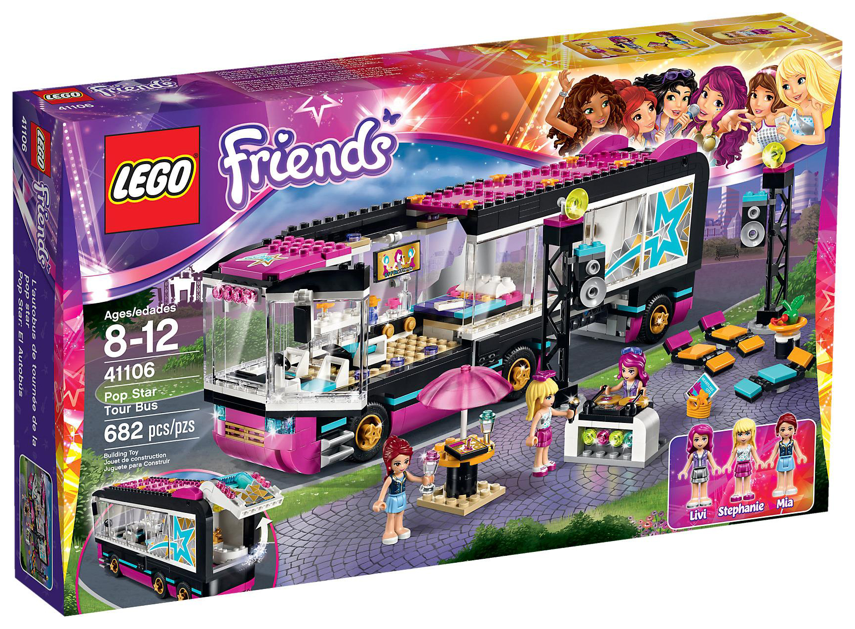 LEGO Friends 41106 pas cher, La tournée en bus