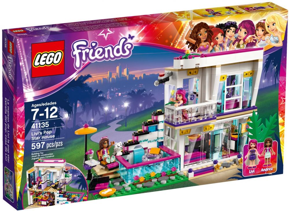 LEGO Friends 41135 pas cher, La maison de la Pop Star Livi