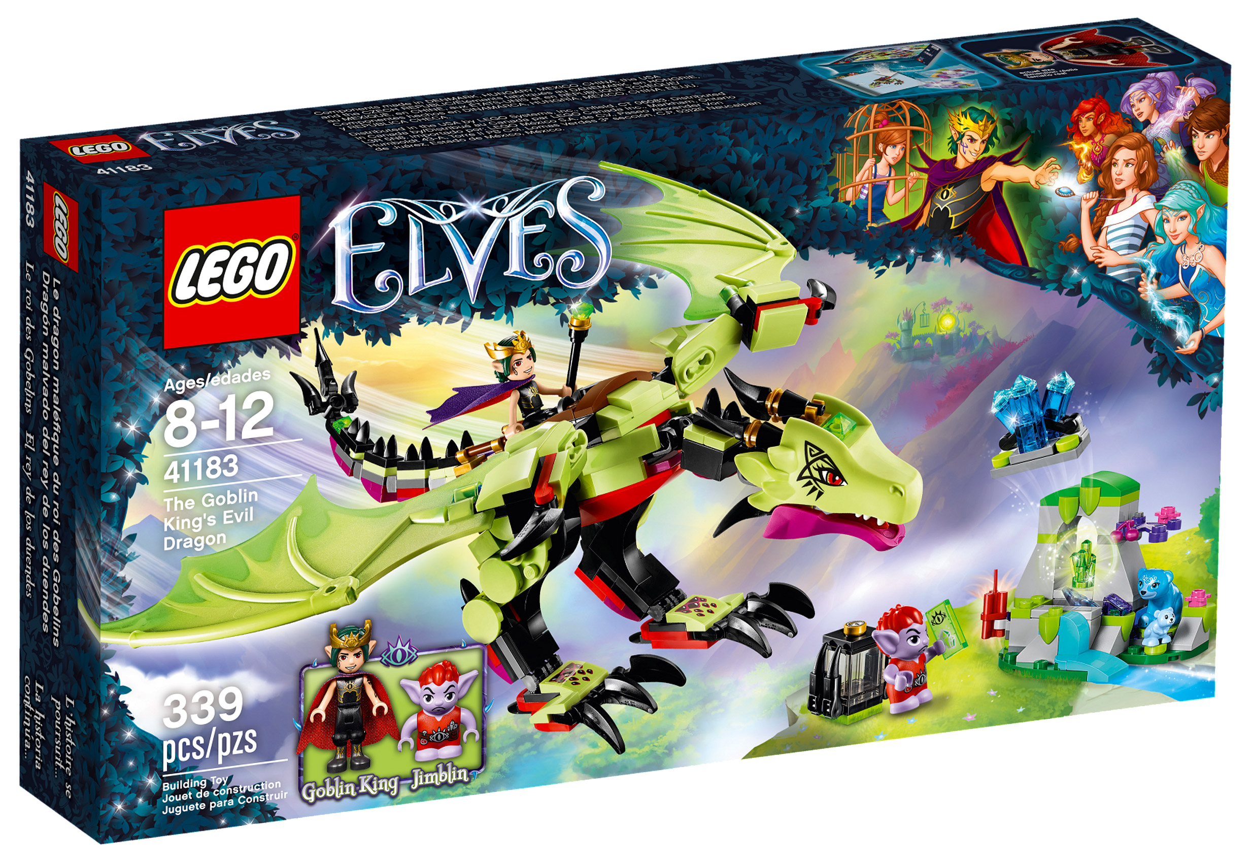 LEGO Elves 41183 pas cher, Le dragon maléfique du roi des Gobelins