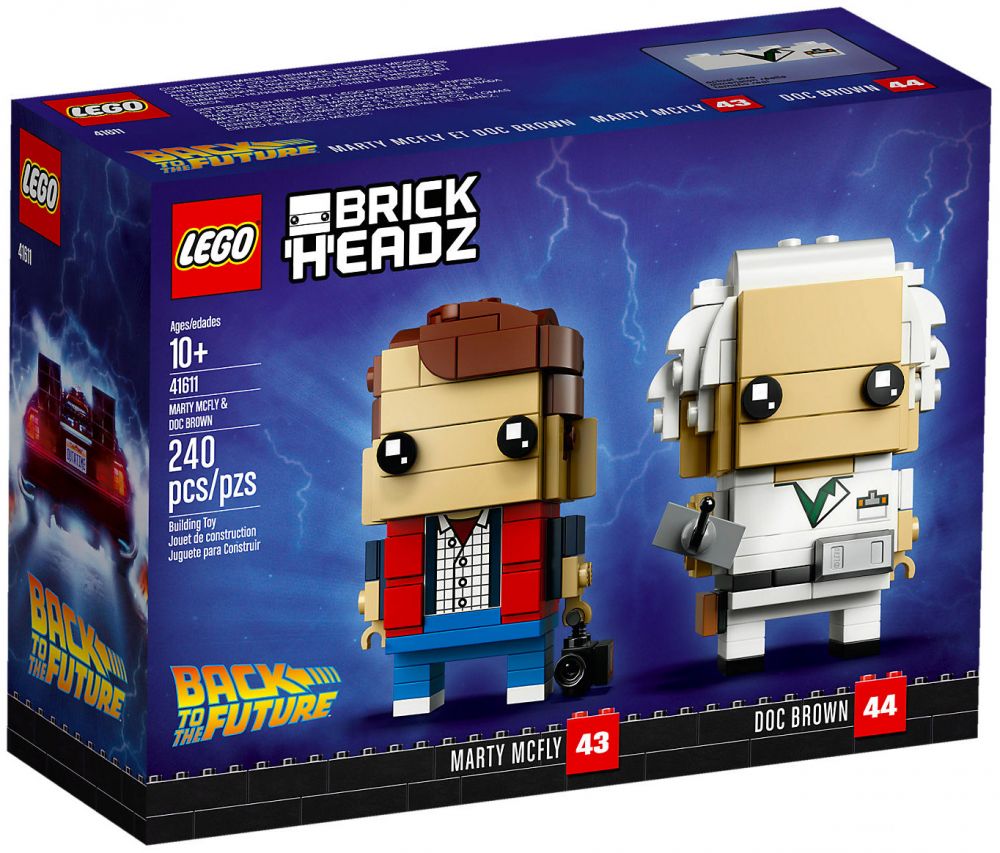 LEGO BrickHeadz 41611 pas cher, Marty McFly & Doc Brown (Retour vers le  Futur)