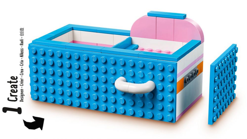 41907 - LEGO® DOTS - La boîte de rangement LEGO : King Jouet, Mode, bijoux,  décoration, cosmétiques LEGO - Jeux créatifs