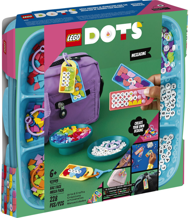 LEGO Dots 41949 La méga-boîte de porte-clés - Messages - Prix LEGO : 29,99€