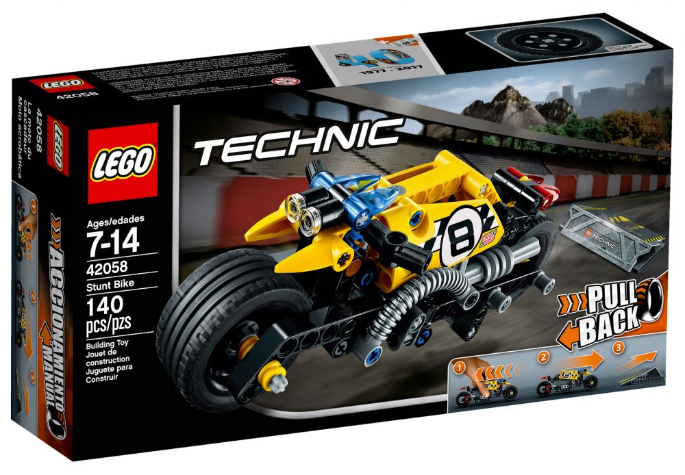 LEGO Technic 42058 pas cher, La moto du cascadeur