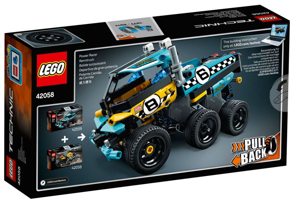 LEGO Technic 42058 pas cher, La moto du cascadeur