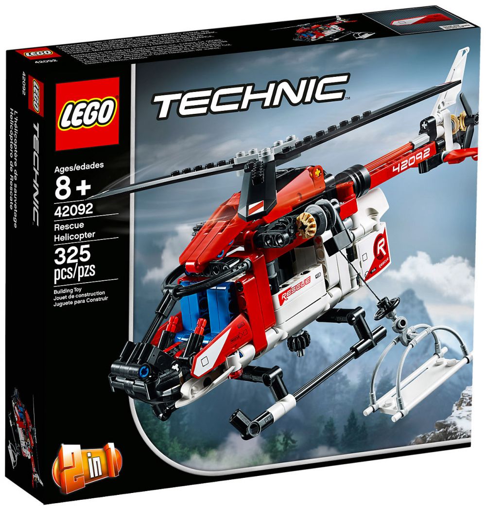 LEGO Technic 42092 pas cher, L'hélicoptère de secours