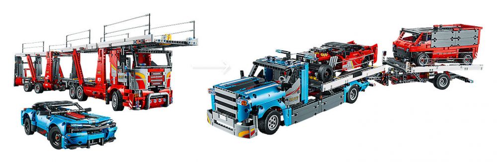 LEGO Technic 42098 pas cher, Le transporteur de voitures