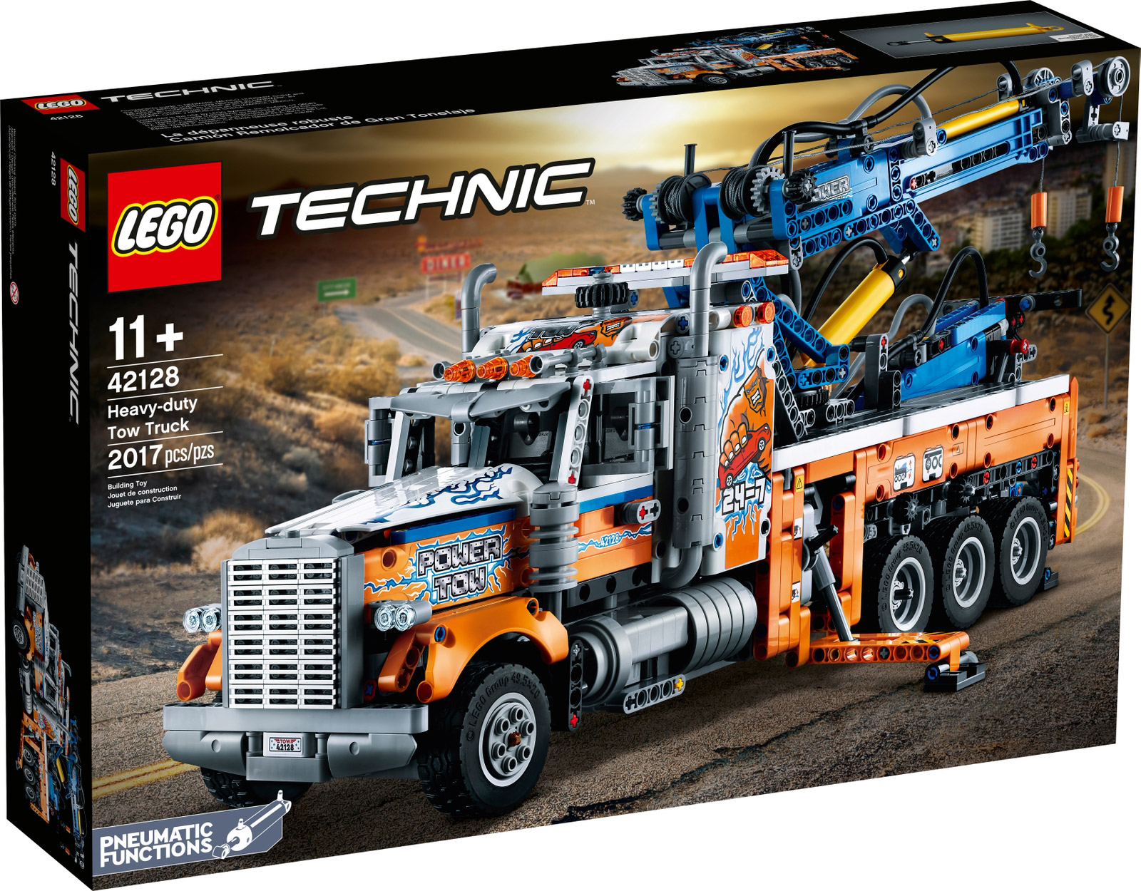 LEGO Technic 42128 pas cher, Le camion de remorquage lourd