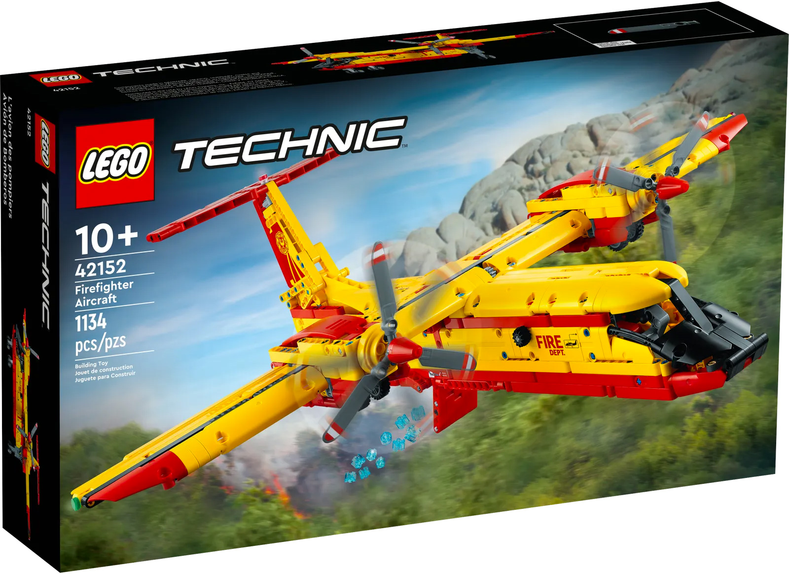 LEGO Technic 42152 pas cher, L’avion de lutte contre l’incendie