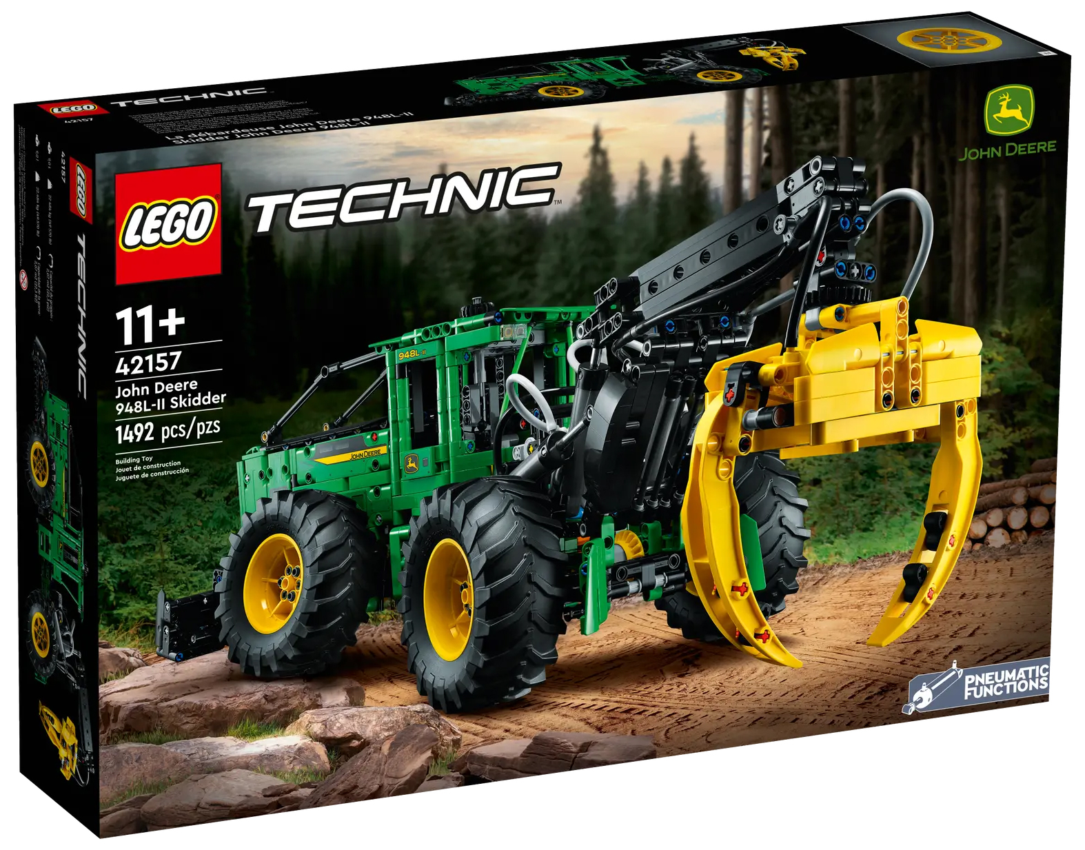 LEGO Technic 42157 pas cher, La débardeuse John Deere 948L-II