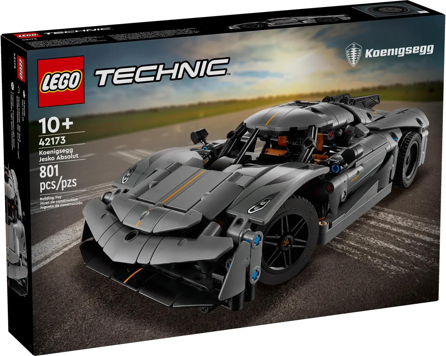 LEGO Technic 42173 pas cher, Hypercar Koenigsegg Jesko Absolut grise