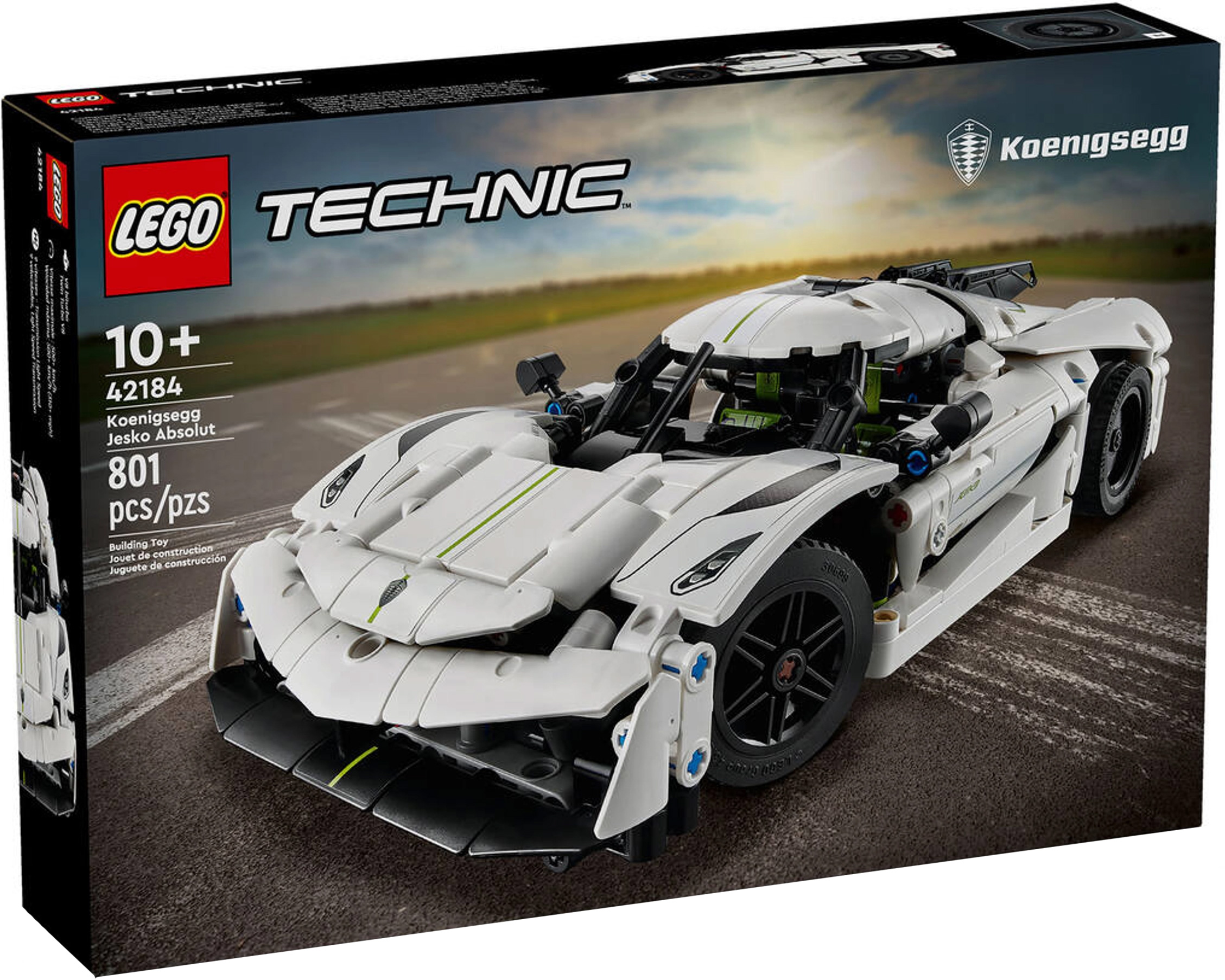 LEGO Technic 42184 pas cher, Hypercar Koenigsegg Jesko Absolut blanche