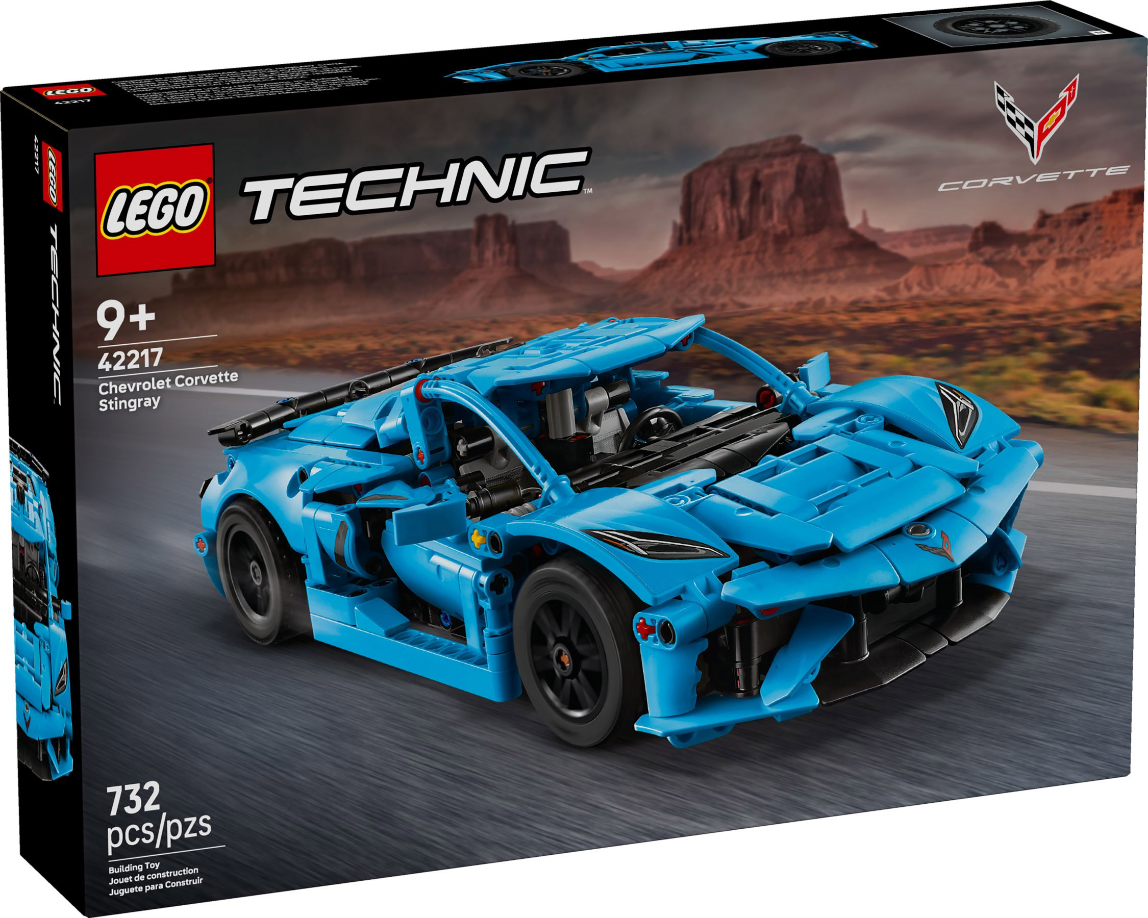 LEGO Technic 42217 pas cher, Chevrolet Corvette Stingray bleue