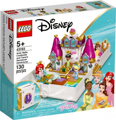 LEGO Disney 43193 Les aventures d’Ariel, Belle, Cendrillon et Tiana dans un livre de contes
