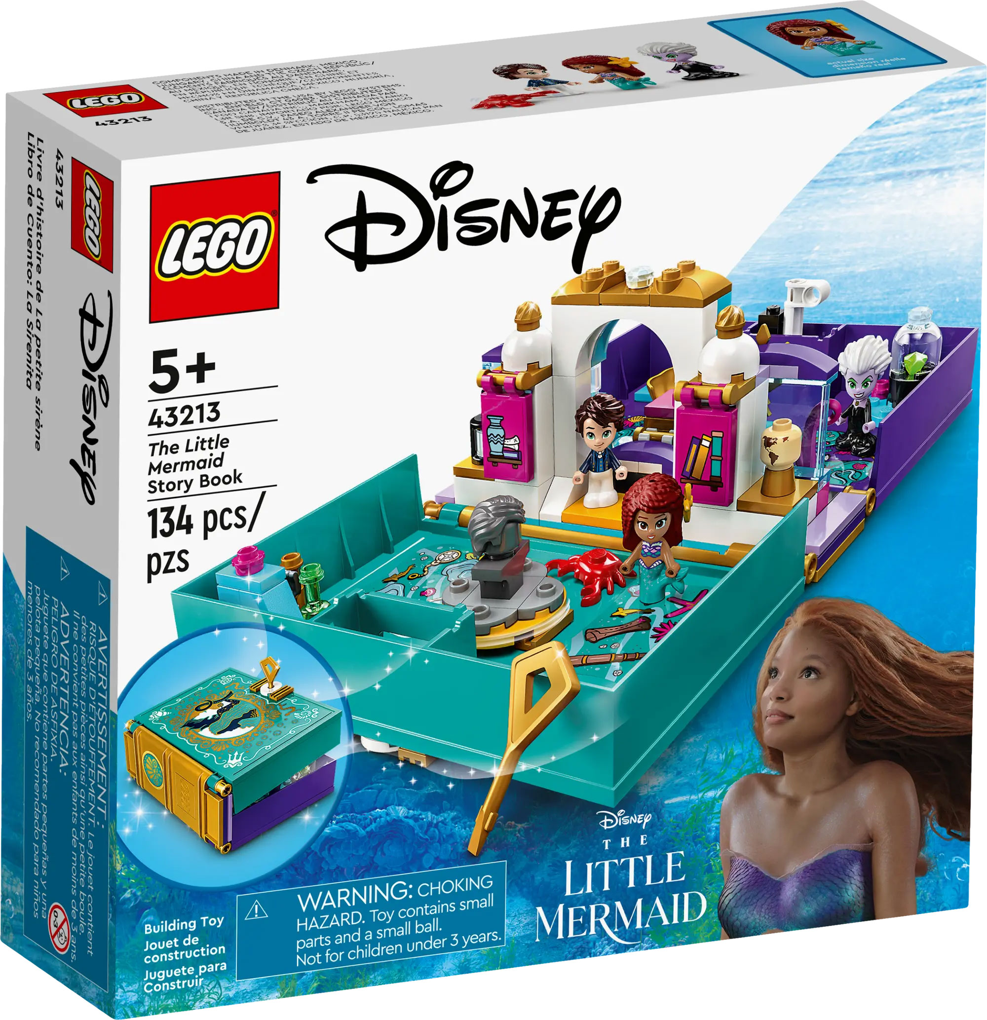 LEGO Disney 43213 pas cher, Le livre d'histoire : La petite sirène