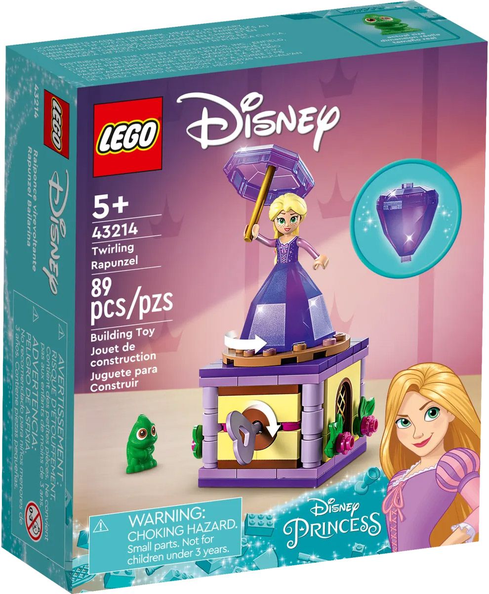 LEGO 43214 Disney Princesse Raiponce Tourbillonnante, Jouet de Construction  avec Mini-Poupée Robe Diamant et Figurine Pascal Le Caméléon, Enfants 5 Ans  : : Jeux et Jouets