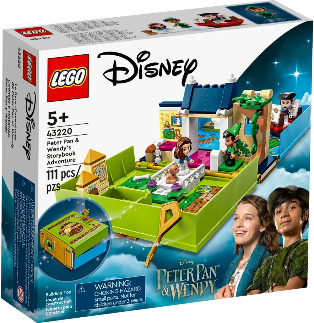 LEGO Disney 43220 pas cher, Les aventures de Peter Pan et Wendy dans un  livre de contes