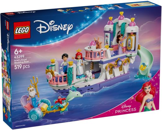 LEGO Disney 43299 Le bateau du mariage royal d’Ariel