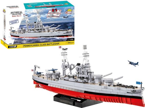 COBI Collection Historique (Historical Collection) 4842 Pennsylvania - Class Battleship (2in1) - Executive Edition