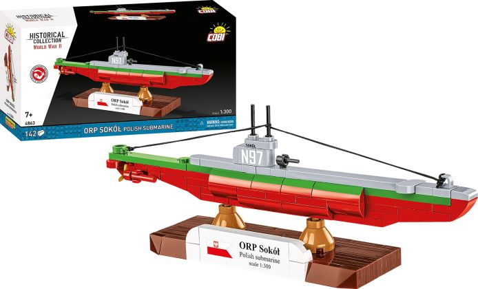 COBI Collection Historique (Historical Collection) 4863 ORP Sokół Polish Submarine