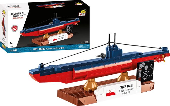 COBI Collection Historique (Historical Collection) 4864 ORP Dzik Polish Submarine