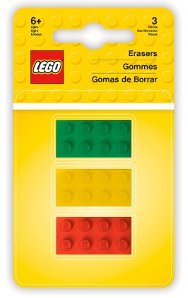LEGO Objets divers 5005581 Gommes en forme de brique LEGO – Set de 3