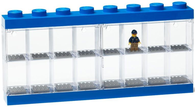 LEGO Rangements 5005772 Vitrine 16 Minifigurines Bleue