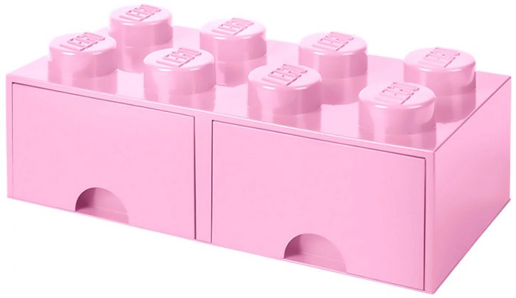 LEGO Rangements 5006134 Brique violet clair de rangement LEGO à tiroir et à 8 tenons