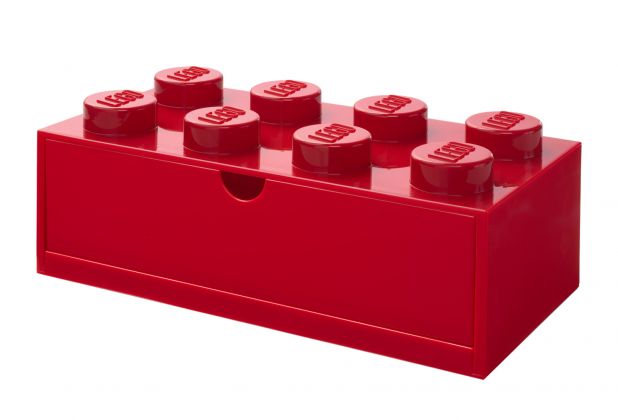 LEGO Rangements 5006142 Brique rouge de rangement LEGO à tiroir 8 tenons