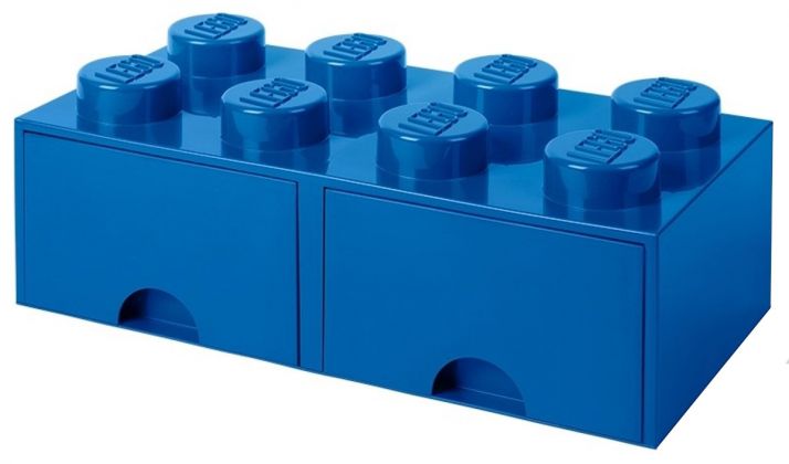 LEGO Rangements 5006143 Brique bleue de rangement à tiroir 8 tenons