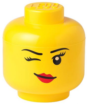 LEGO Rangement 5006186 Rangement en forme de tête de fille LEGO - Petit (clin d'œil)