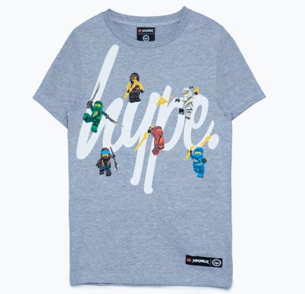 LEGO Vêtements & Accessoires 5006224 T-shirt HYPE X LEGO NINJAGO Squad Script gris pour enfants