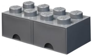 Lego Collection En Bois Boîte De Rangement 4 Tenons - Beige