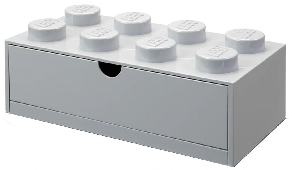 LEGO Rangements 5006878 pas cher, Brique 8 tenons avec tiroir – gris