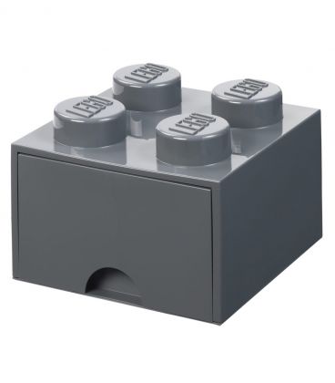 LEGO Rangement 5006933 Brique de rangement 4 tenons – gris foncé