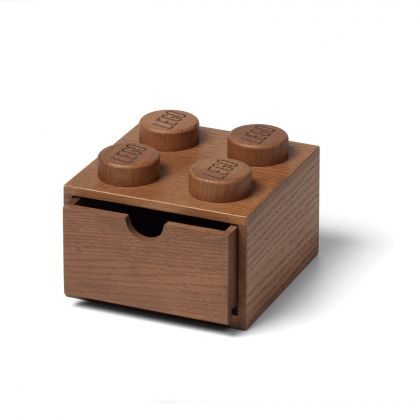 LEGO Rangement 5007115 Brique de rangement en bois 4 tenons – chêne foncé