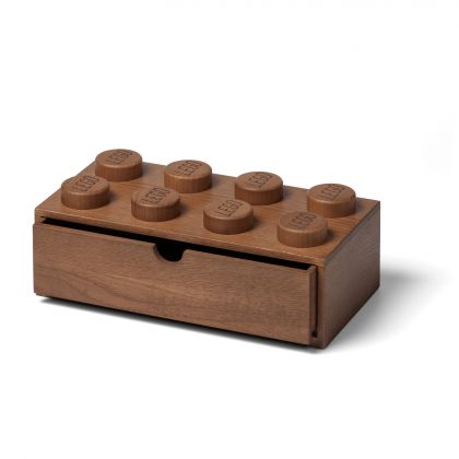 LEGO Rangement 5007116 Brique de rangement en bois 8 tenons – chêne foncé