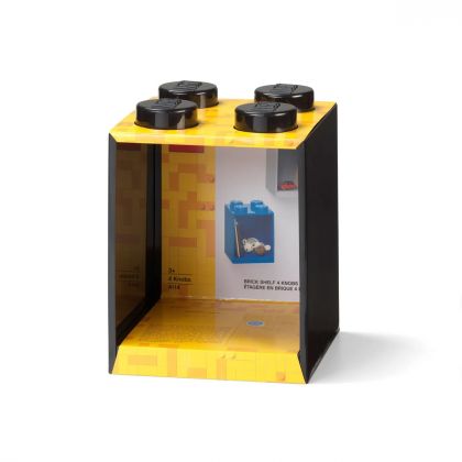 LEGO Rangements 5007281 Étagère en forme de brique à 4 tenons – noir