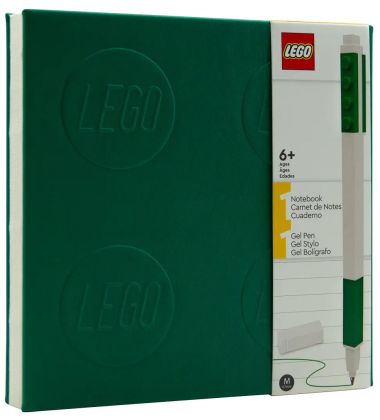 LEGO Objets divers 5008309 Carnet et stylo à encre gel – Vert