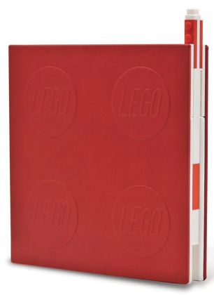 LEGO Objets divers 5009064 Carnet avec verrou et stylo à encre gel – Rouge