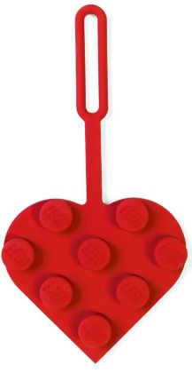 LEGO Objets divers 5009504 Étiquette de sac Cœur 3x3 – Rouge