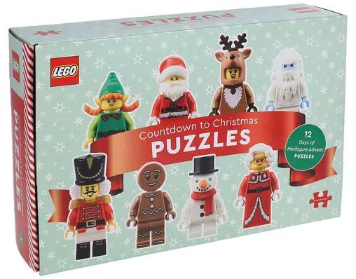 LEGO Jeux de société 5009894 Compte à rebours avant Noël : 12 jours de puzzles avec des minifigurines pour l’Avent